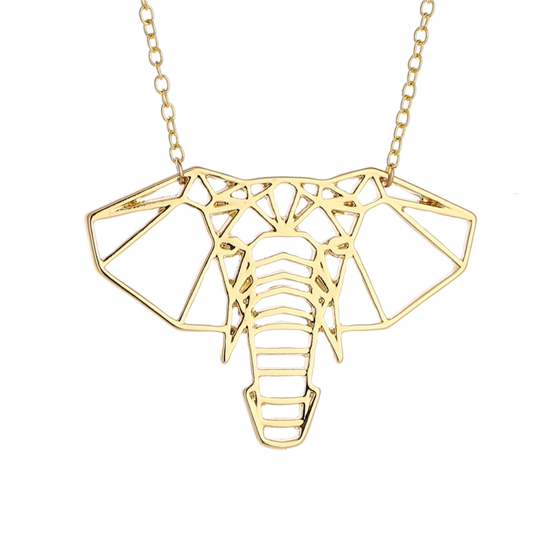 

New Fashion Origami Necklace Jewelry Hollow Animal Necklace Christmas Gift