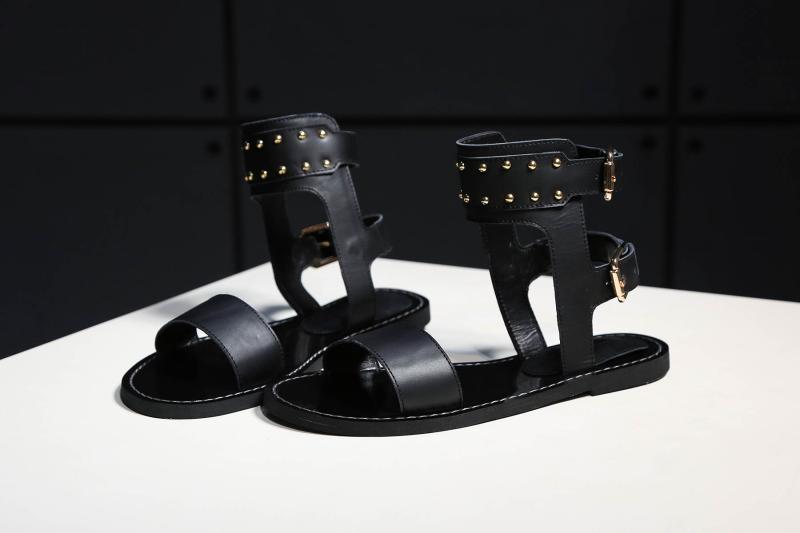 

New European Style Luxury Classic Men And Women Unisex Sandals Shoes Vamp Solid Metal Belt Buckle Comfort Letter Decoration size 35---46, Brown
