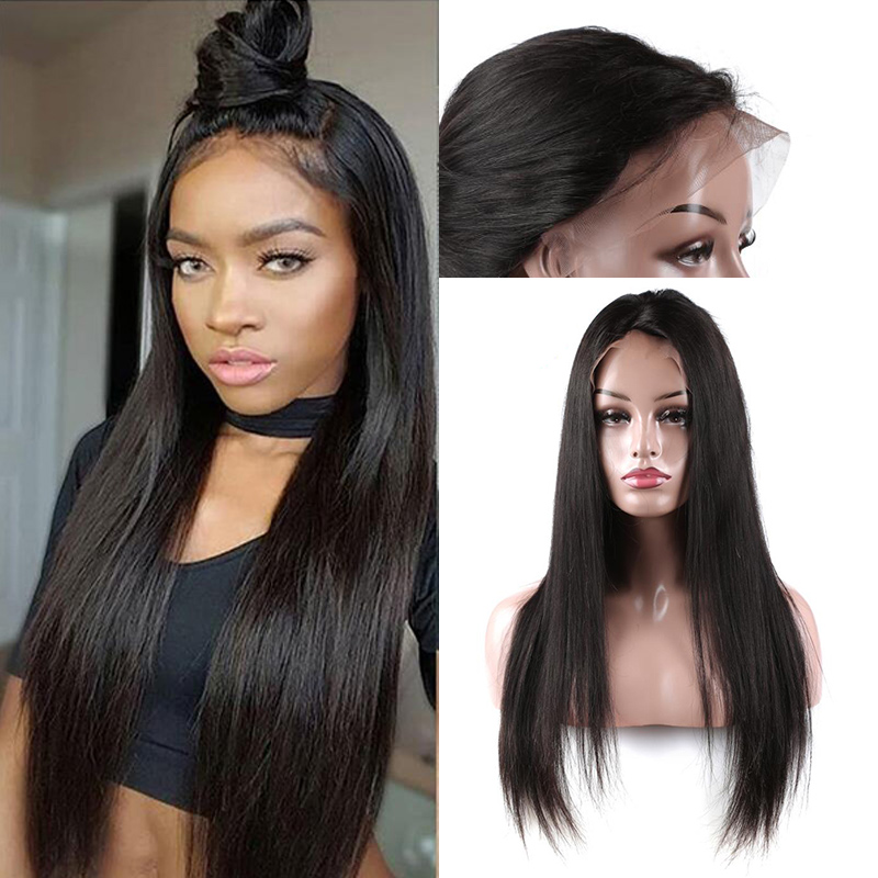 

Raw Pre Plucked Brazilian 100% Human Hair Lace Front Wig With Baby Hair For Black Women Cuticle Aligned Hair Silky Straight Natural Color Vendor