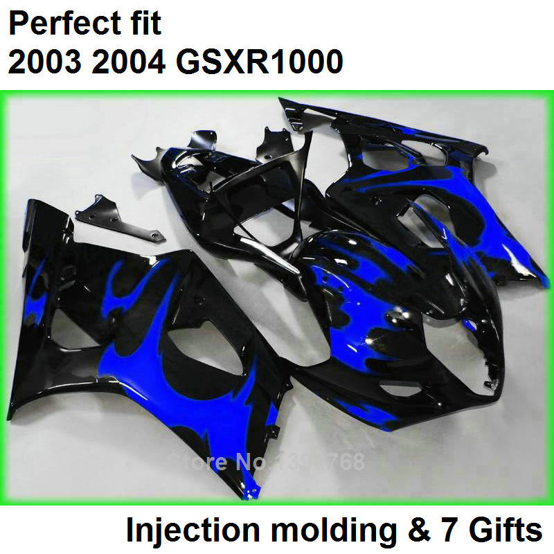 

Black blue fairings set for SUZUKI GSXR 1000 K3 2003 2004 fairing kit GSXR1000 03 04 bodywork GSXR1000 HG32, Multi-color