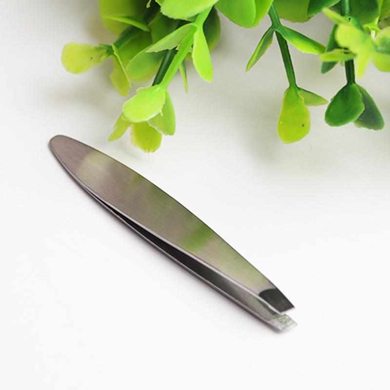 

1pc Professional Eyebrow Tweezers Stainless Steel Beauty Slant Tip Hair Removal Makeup Tool Blackhead Remover Tweezers Eyebrow