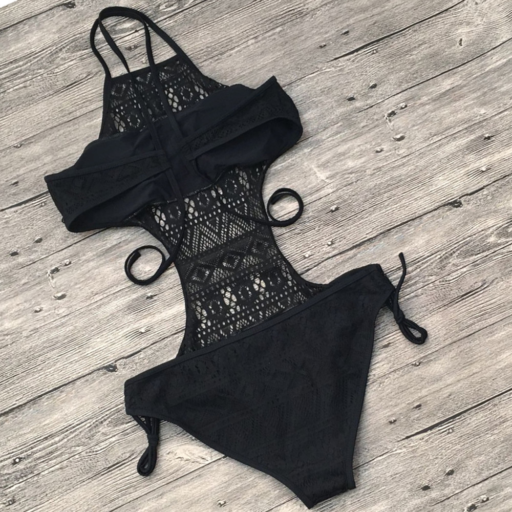 

New One Piece Swimsuit 2018 Swimwear Women Push Up Monokini Solid Bodysuit Set Sexy Beach Wear Maillot de Bain Femme Bodysuits, White;black