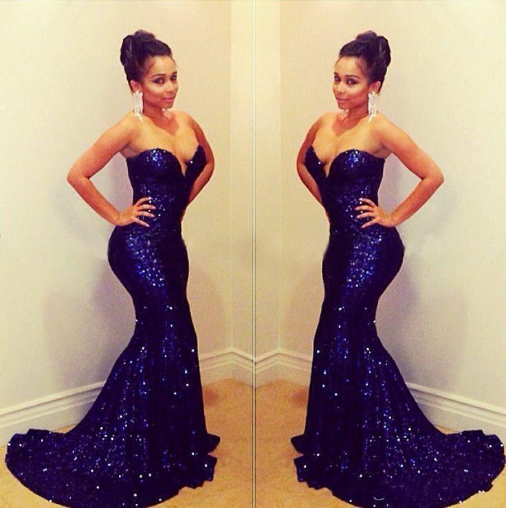 

Sexy Sequined Sweetheart Strapless Mermaid Prom Dresses Cheap Sleeveless Elegant Evening Gowns Plus Size Custom Made Vestidos De Festa, Light sky blue