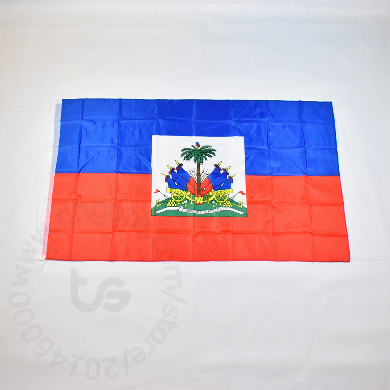 

Haiti national flag Free shipping 3x5 FT/90*150cm Hanging National flag Home Decoration Haiti nation