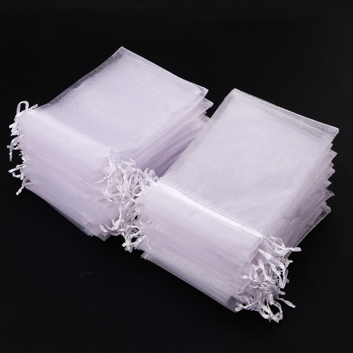 

Hot Sell 100pcs/lot White Organza Gift Bags Solid Bags For Wedding favors,beads,jewelry, Pink;blue