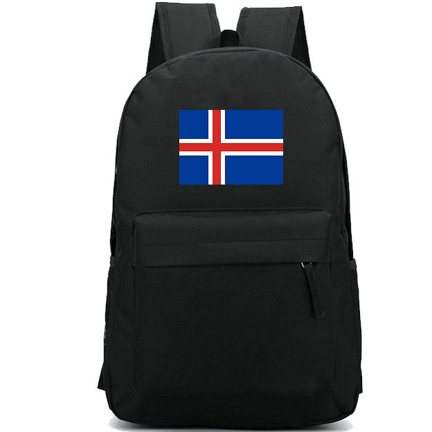 Iceland Flag Backpack Ice Land Country Day Pack Cold Banner School Bag