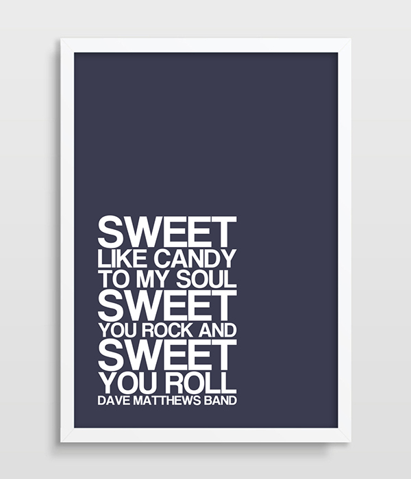 Dreaming Tree Abtsract Wall Art Poster Print w// Dave Matthews Band DMB lyrics