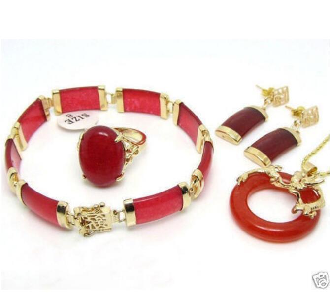 Chinois Naturel Rouge Cinabre Loup Dent Pendentif Amulette Collier charme bijoux