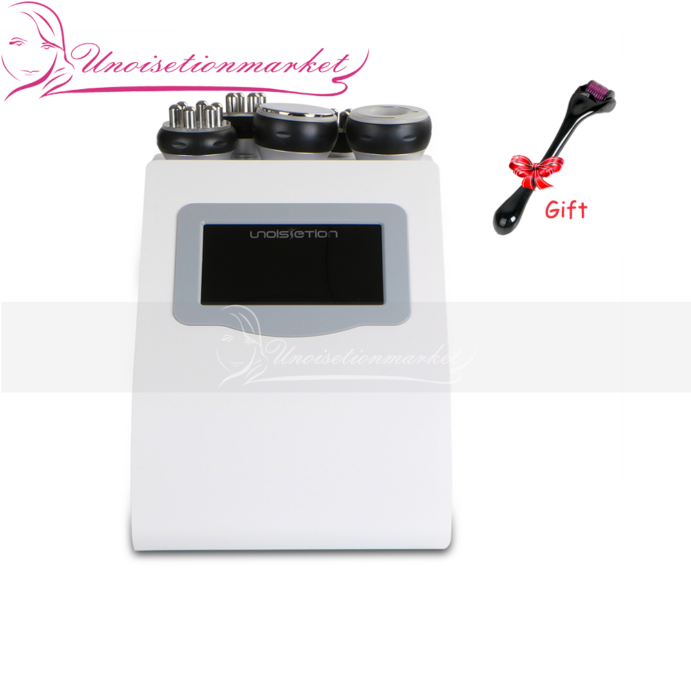 Free Gift 5 IN 1 Unoisetion Cavitation Ultrasound 40K Radio Frequency RF Multipolar Vacuum Photon Weight Loss Beauty Machine