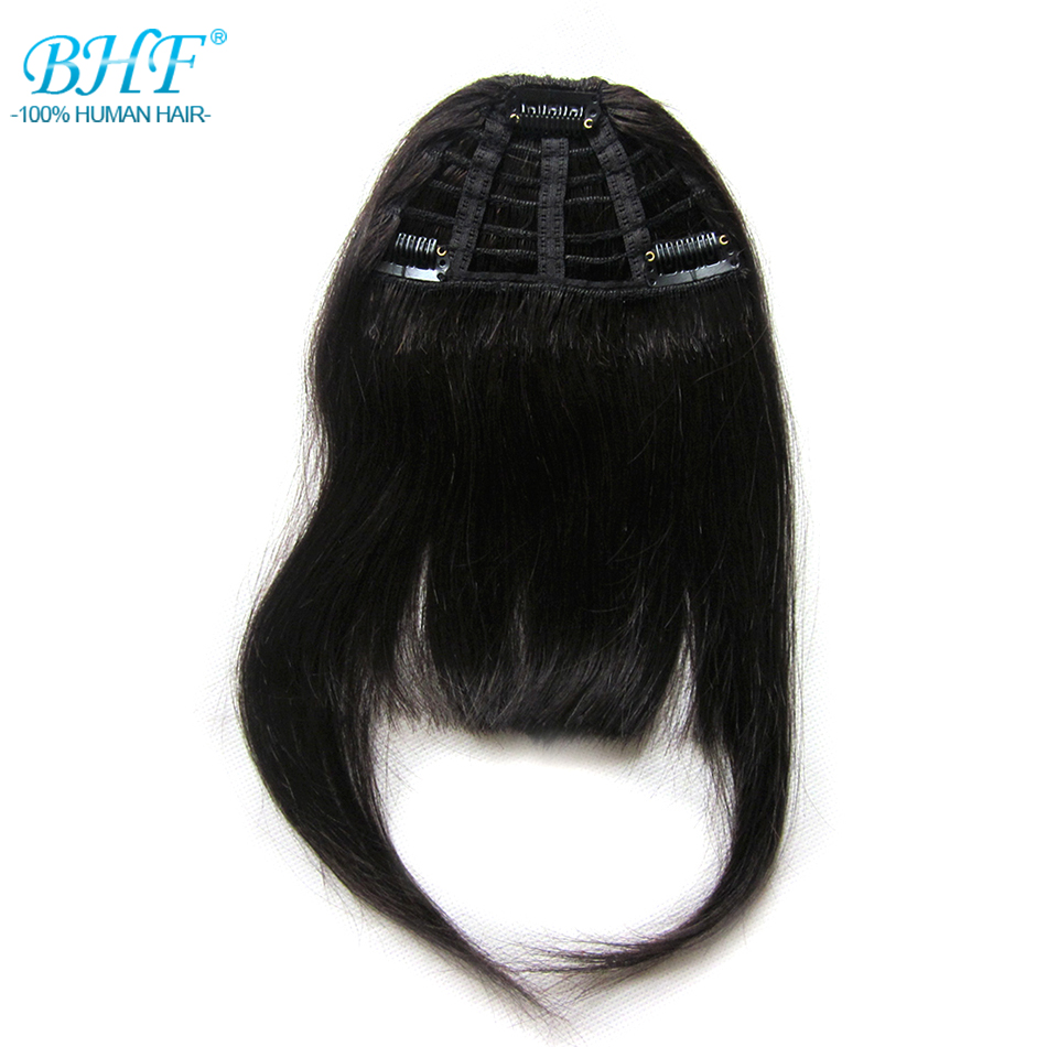 

BHF Human Hair Bangs 8inch 20g clip in Straight Remy Natural Fringe Hair