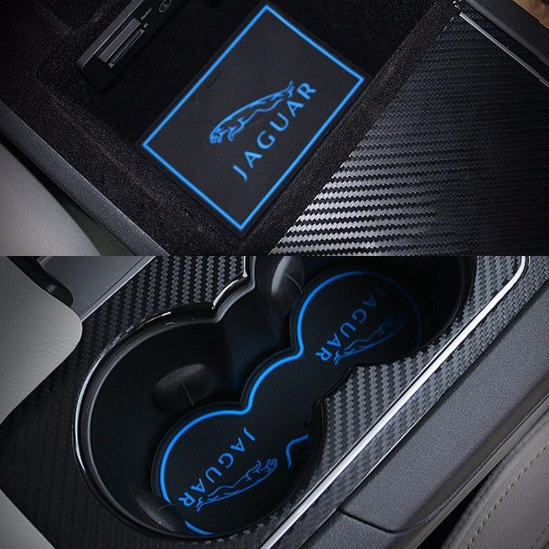 

17pcs Non Slip Door slot cup mat storage interior mats for Jaguar F-Pace F Pace