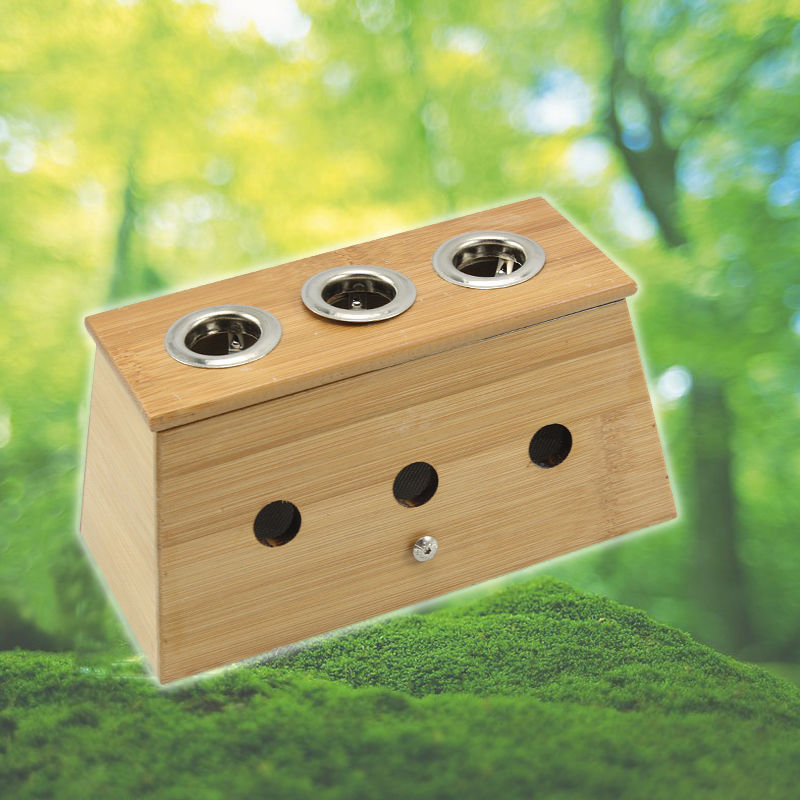 [Healthy Life] Roll Burner Box Moxibustion Bamboo Club Three Holder New..-image-414759089