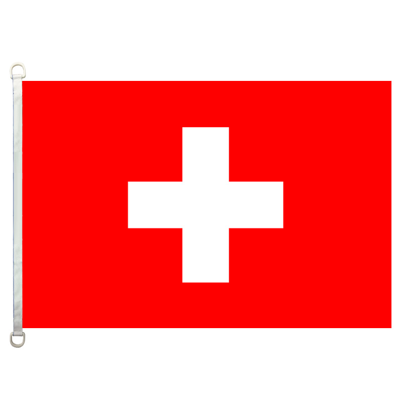 

Switzerland Flag Banner 3X5FT-90x150cm 100% Polyester, 110gsm Warp Knitted Fabric Outdoor Flag