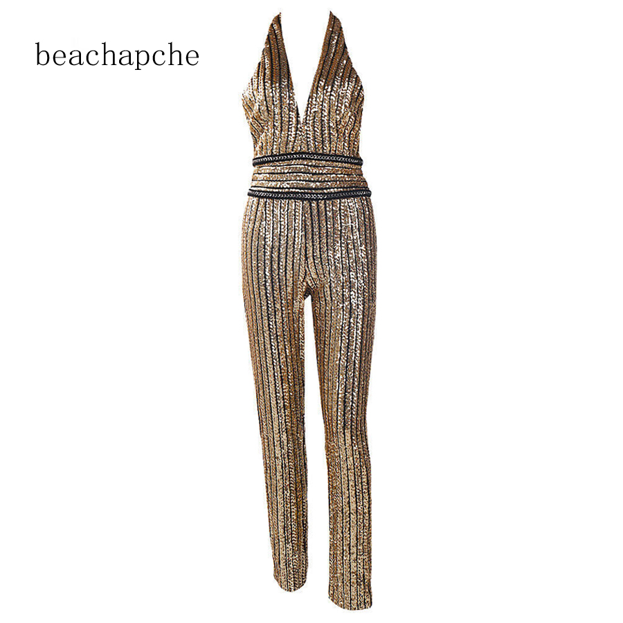 

gold sequin jumpsuit romper women jumpsuit bodies woman sexy bodysuit v neck sexy bodysuit bodies