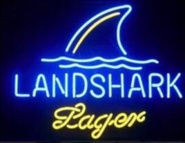 

Landshark Lager glass tube Neon Light Sign Home Beer Bar Pub Recreation Room Game Lights Windows Glass Wall Signs 17*14 inches