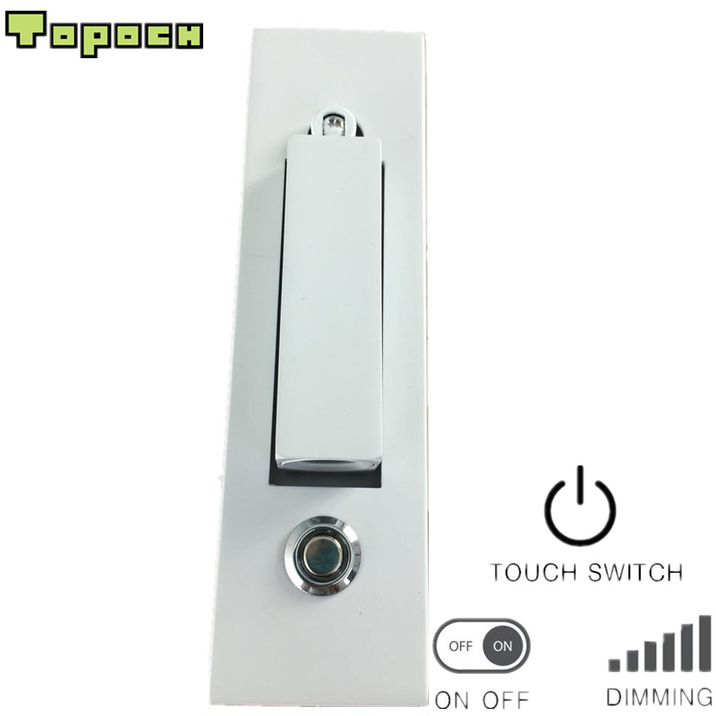 

Topoch Retractable Wall Light 2-Pack LED Lamp 3W 100-240V Touch Dimming White Housing Chrome Switch Head Swivels 90 Degree Left Right or Forward