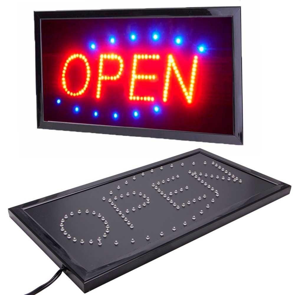 Luminous Open Business Sign Ultra Bright LED Animated Motion On/Off Switch Neon