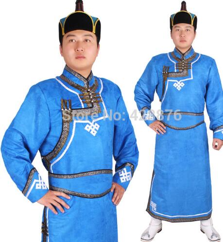 

Other Apparel Male robed mongolia deerskin fleece clothes male costume chinese minority mongolia deerskin clothing carnival costumes, Light brown