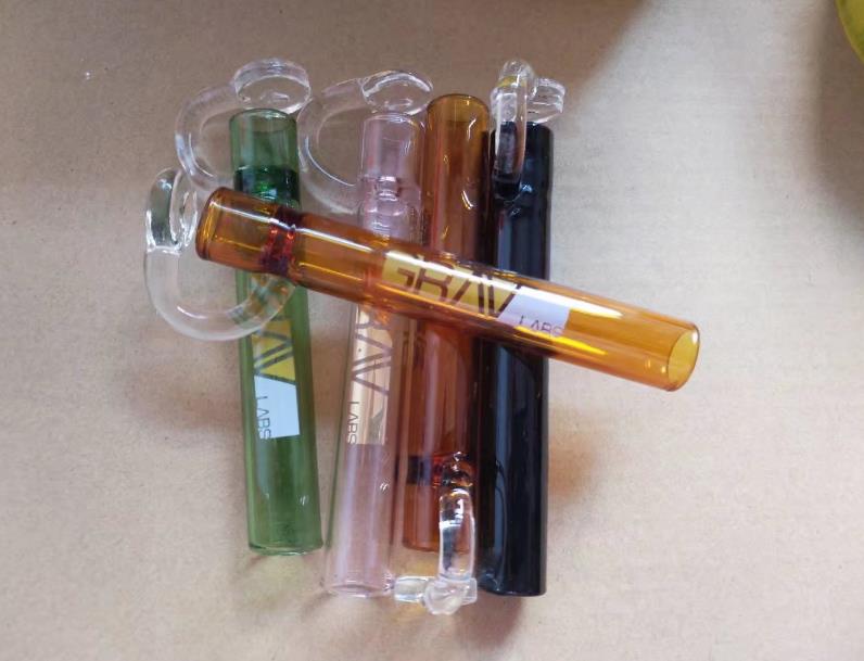 

Mixed ribbon cover logo glass smoke pipe, glass bongs accessories