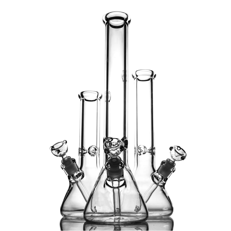 

Hookah 9mm Thick Glass Bongs 12'' 14'' 18'' Heavy Beaker Bong thick elephant Joint straight with catcher classical smoking water pipes