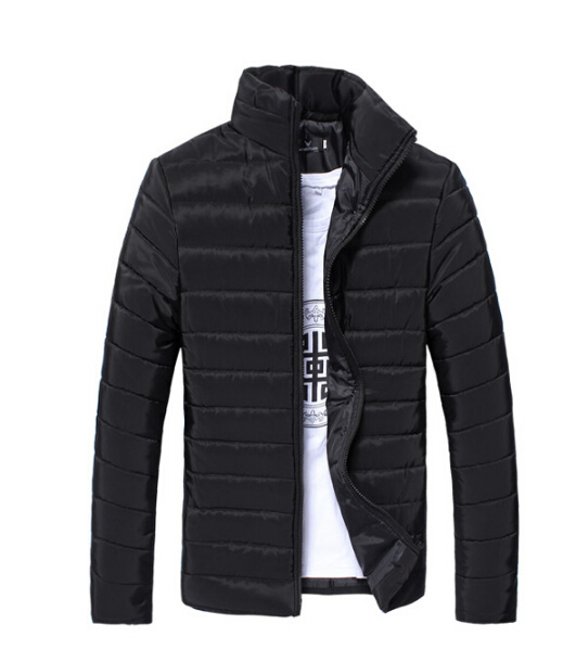 

Men Spring Autumn Down Jackets Cotton Padded Coats Long Sleeved Solid Color Outerwear White Black Blue, Bright green