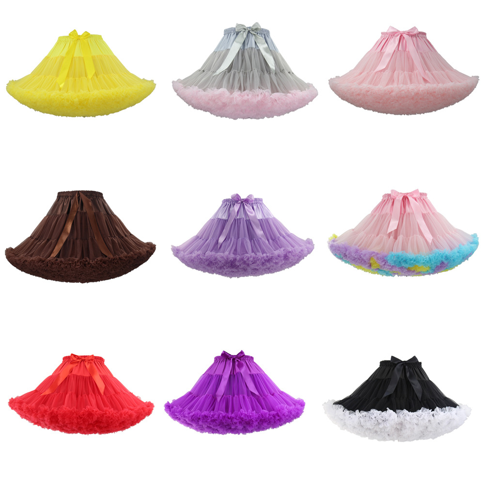 

Hot Sale tutu Bridal Petticoats Colorful Girl Ballet Dress Short Ball Gown, Yellow