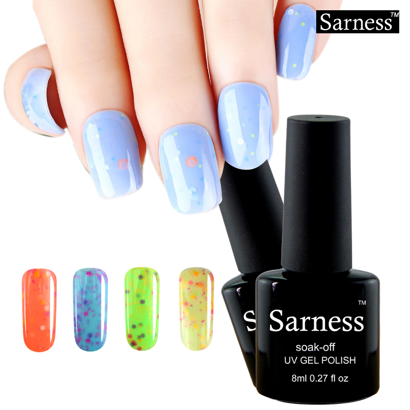 

Sarness Cheese Candy Gel Nail Polish Soak Off UV LED Nail Art Lucky Color Cheese Effect Base Top Coat Gel Varnish Needed, 62pink