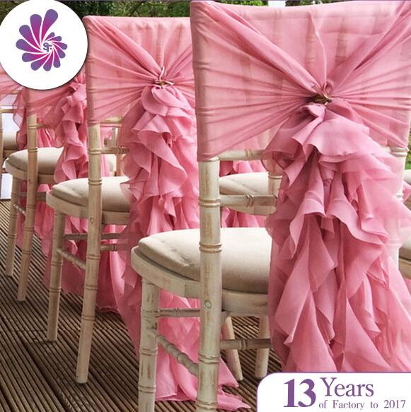 

New Arrival High Quality 30D Chiffon Chair Sashes for Wedding Party Width 1.5M Length 2M Wedding Chair Sashed Covers, Violet