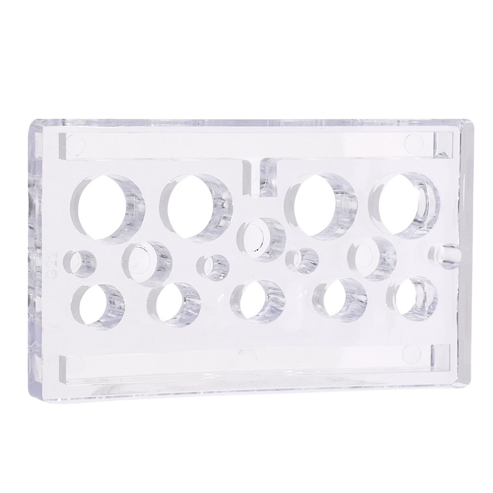 

16 Holes Rectangle Acrylic Tattoo Ink Cup Clear Crystal Permanent Makeup Pigment Cups Caps Storage Container Rack Holder Stand