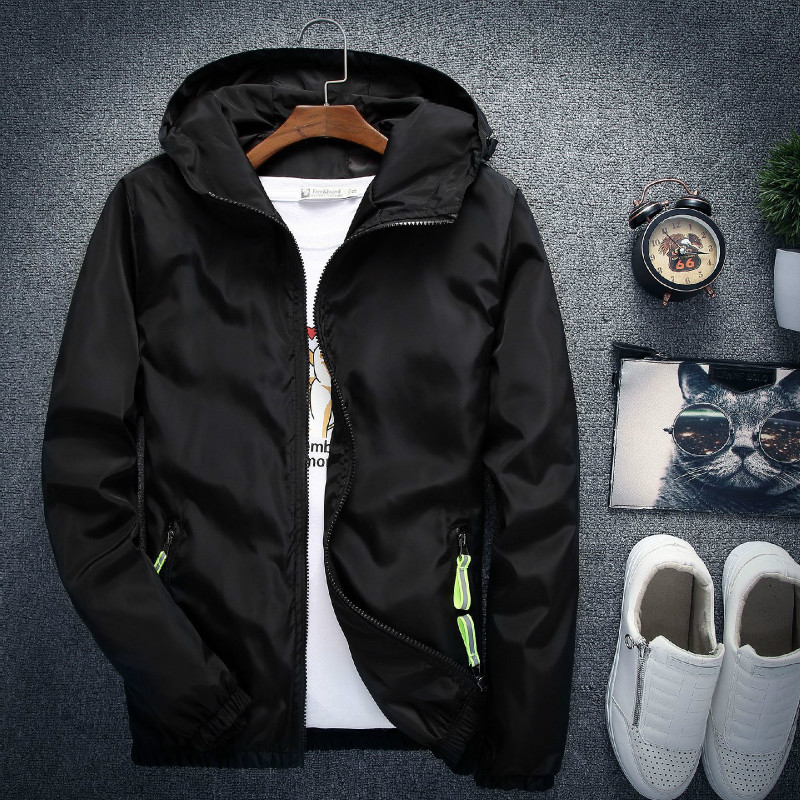 2018 New Spring Autumn Bomber Jacket Windbreaker Mens Hoodies Casual Jacket Mens Outwaer Thin Coats Male Outwear Plus Size