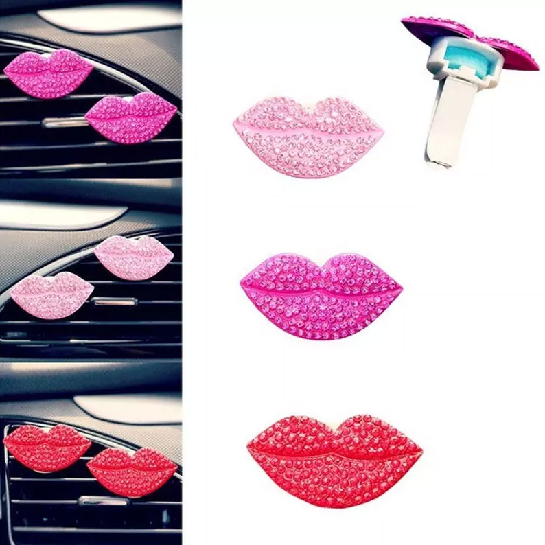 

New Christmas Fashion Loving Sexy Lips Car Air Fragrant Outlet Freshener Perfume Clip Freshener Diffuser Gift