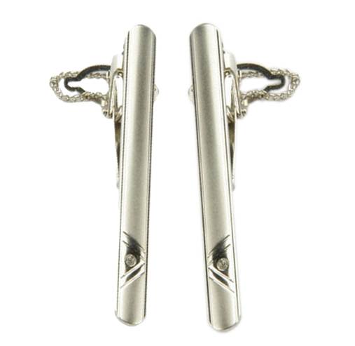 

New Simple Necktie Tie Clasp Clip Gentleman Metal Silver Tone Girl Fashion KQS