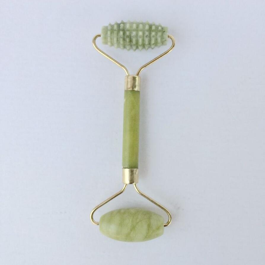Pratical Jade Facial Massage Roller Anti Wrinkle Healthy Face Body Two Head Neck Foot Nature Beauty Tool Face Massager gift