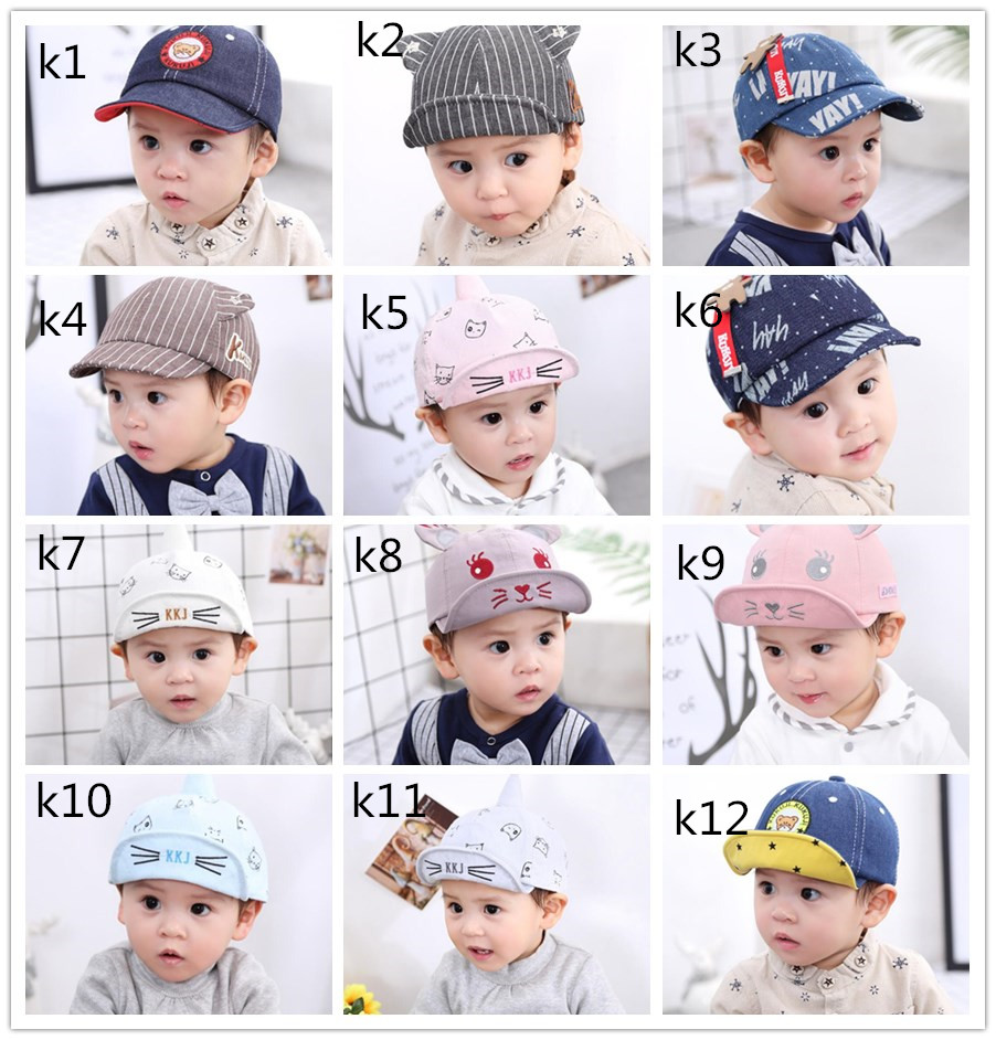 

Wholesale baby hats spring and summer boy cap children's baseball caps female baby cute soft visor hat, Message number