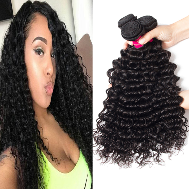 

Grade 9A Brazilian Human Hair Bundles Body Wave Straight Loose Wave Kinky Curly Unprocessed Brazilian Peruvian Virgin Human Hair Extensions, Deep wave