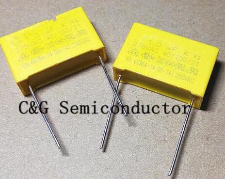 

10pcs 1uF/275VAC K 1uf 105 275V AC X2 Polyproplene safety capacitor