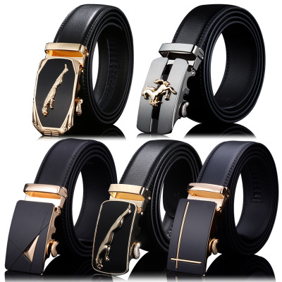 

men's belt fashion 100% Genuine Leather mens belts High quality metal automatic buckles Strap male for Jeans cowboy 58 styles, 110-115-120-115cm pls remark