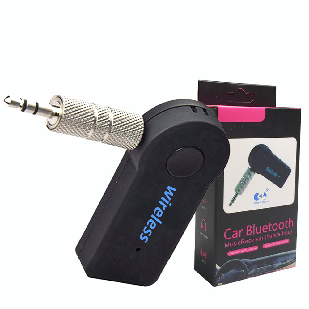 

Bluetooth Music Audio Stereo Adapter Receiver for Car 3.5mm AUX Home Speaker MP3 Car Music Sound System Hands Free Calling Built-in Mic