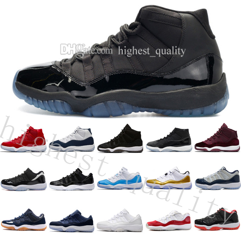 

New 11 Chicago Gym Red 11s Midnight Navy Win Like 96 82 UNC Mens Basketball Shoes Men Women Space Jam Sneakers With Box US 5.5-13 Eur 36-47, #07 low barons
