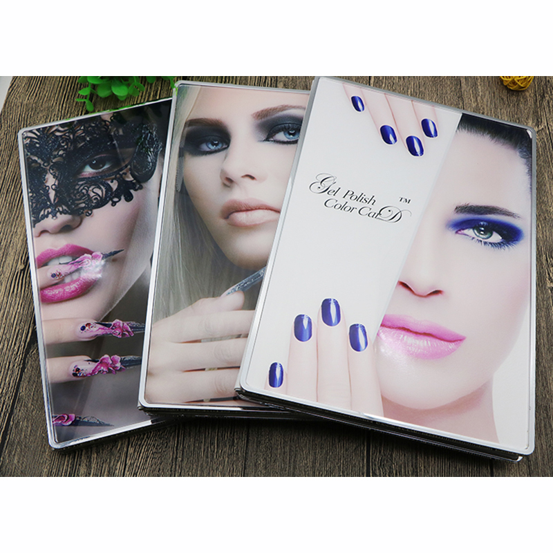 

Nail Art Book Acrylic Nail Gel Polish Display Card Color Board Salon Manicure Tools With Full Nail Tips
