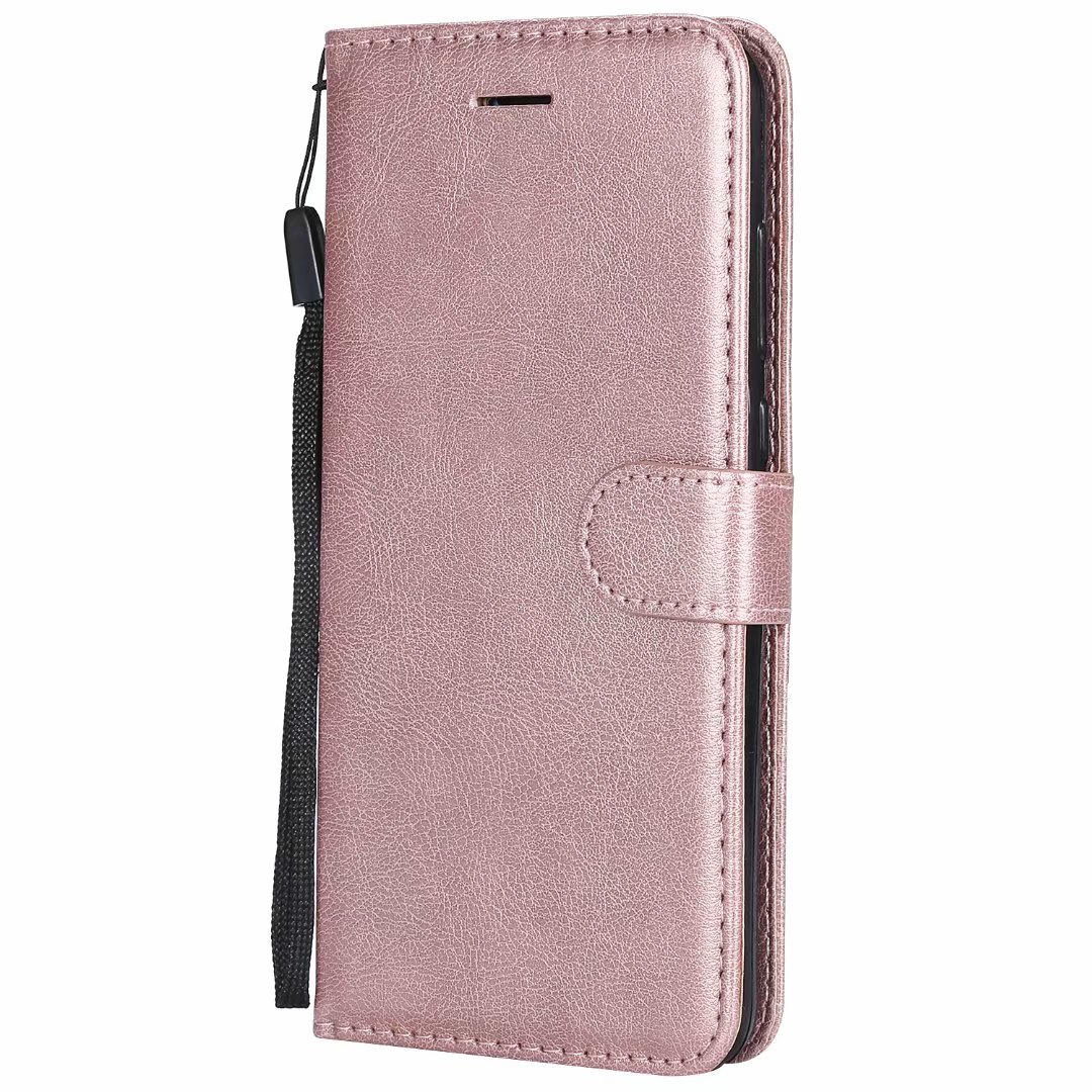 

Wallet Cell Phone Cases For Huawei P20 Pro Flip back Cover Pure Color PU Leather Mobile Bags Coque Fundas, Black