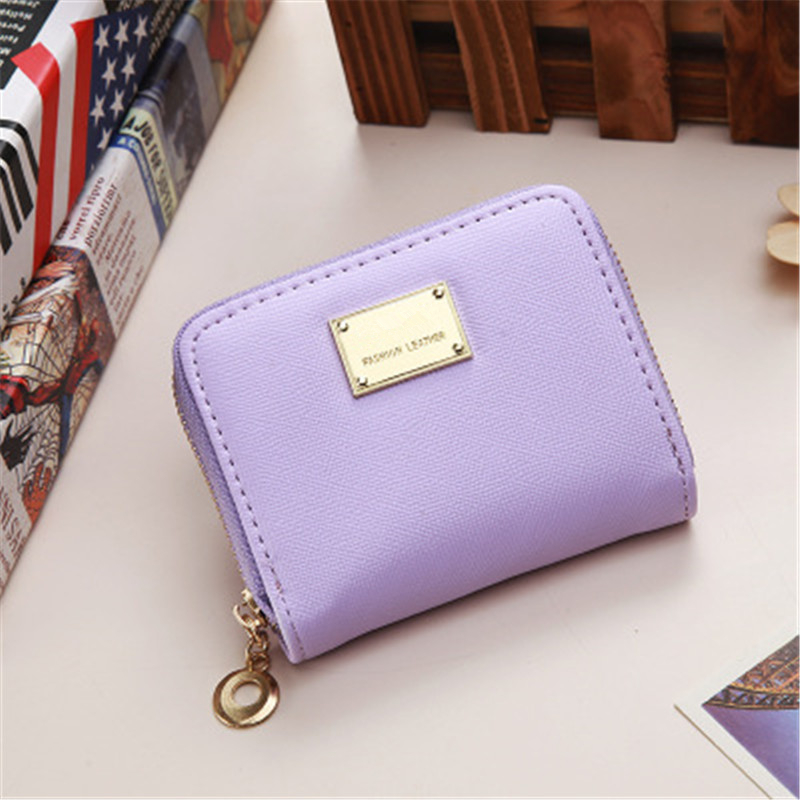 

2018 Women Short Wallets PU Leather Female Purses Nubuck Card Holder Wallet Fashion Woman Small Zipper Wallet With Coin Purse, Red;black