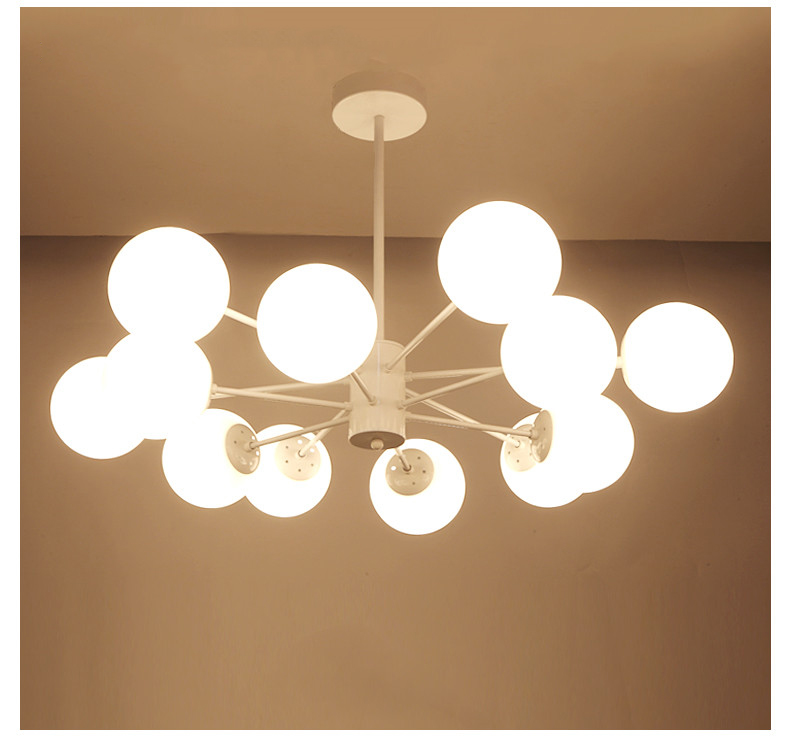 

LED creative pendant light lamps north Europe 12/16 Globes blown chandelier lighting fixture
