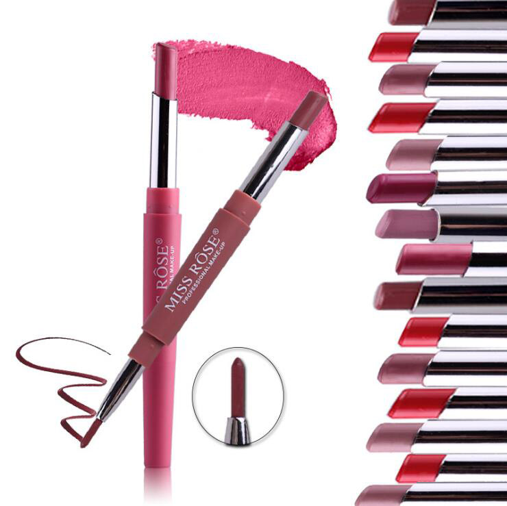 

Double-end Lasting Lipliner Waterproof Lip Liner Stick Pencil 8 Color Multi-function Lip Liner Lipstick Lip Gloss, Full size
