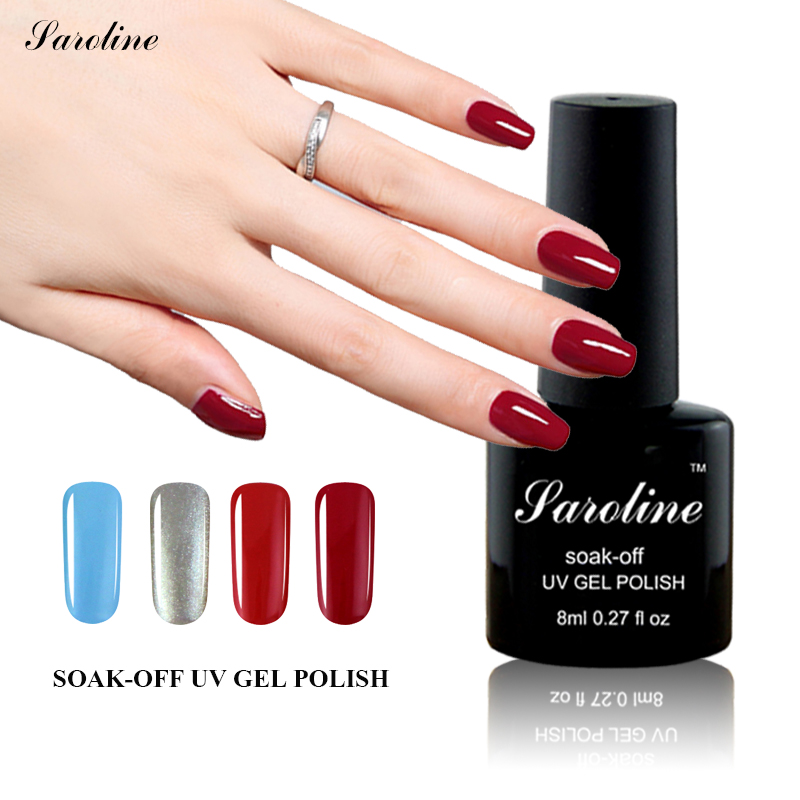 

Saroline Colors Gel Nail Lacquer UV LED Art Nail Polish for Design 7ML Semi-permanent Ordinary Pure Color Gel Polish, 62 pink