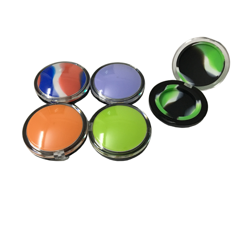 

Clamshell Oil Concentrate Container 6 Ml Plastic Compact Style Case Lined With Platinum Cured Silicone Wax Container