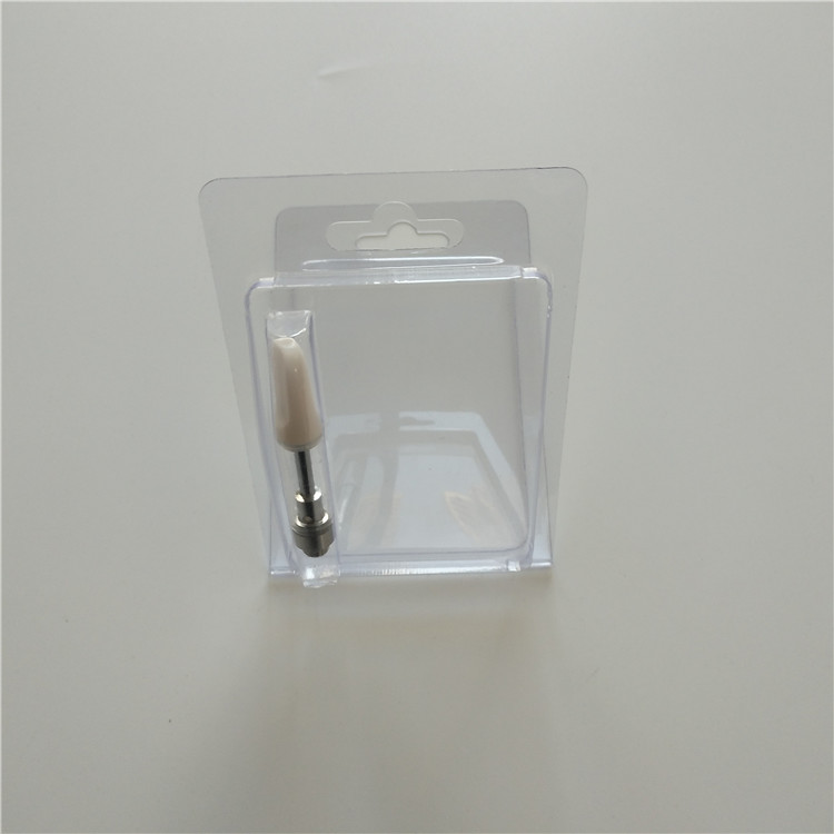

Custom Clear transparent clamshell Plastic vape pen cartridge packaging box 1 ml vape pen cartridge tray 100pcs/lot
