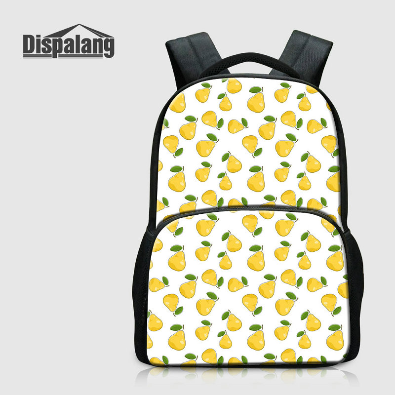 

Large Capacity Middle School Students Bookbags Female Travel Backpack For Laptop Girls Casual Rucksack 3D Fruit Pattern Rugtas Women Bagpack, As the picture show