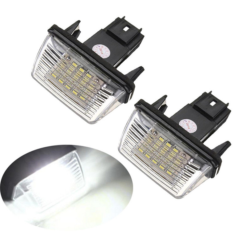 

2pcs 12V Led License Plate Light Lamp Bulbs For Peugeot 206 207 306 307 308 406 407 5008 Partner Citroen C3 C3 Ii C3 C4 C5