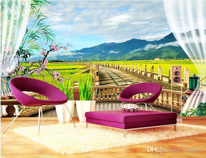 

3d wallpaper custom photo Chinese traditional style background wall outside the window living room 3d wall muals wall paper for walls 3 d, Pictures show